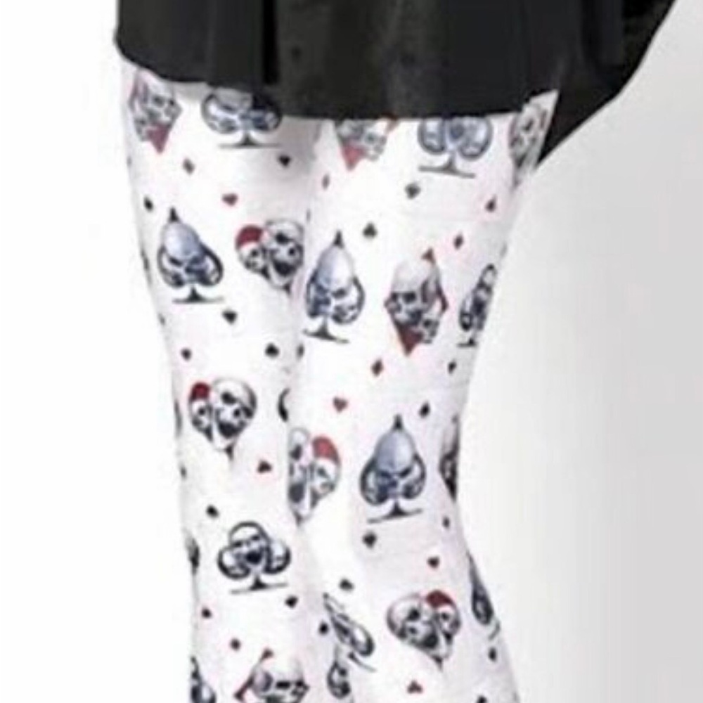 Blackmilk clothing ace of skull leggings- LIMITED Edition 💀💀🔥🔥 M
